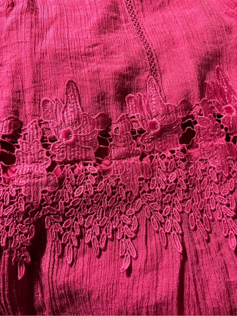 Sleeveless Pink Midi Dress with Crochet Waist - Picture 3 of 9